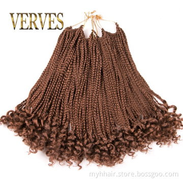 Box Braids Hair Synthetic 14 inch and 18 inch Crochet Hair Extensions 24 Strands/pack Ombre Braiding Hair Braids twist